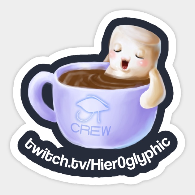 Hier0glyphic Mallow Sticker by hier0glyphic